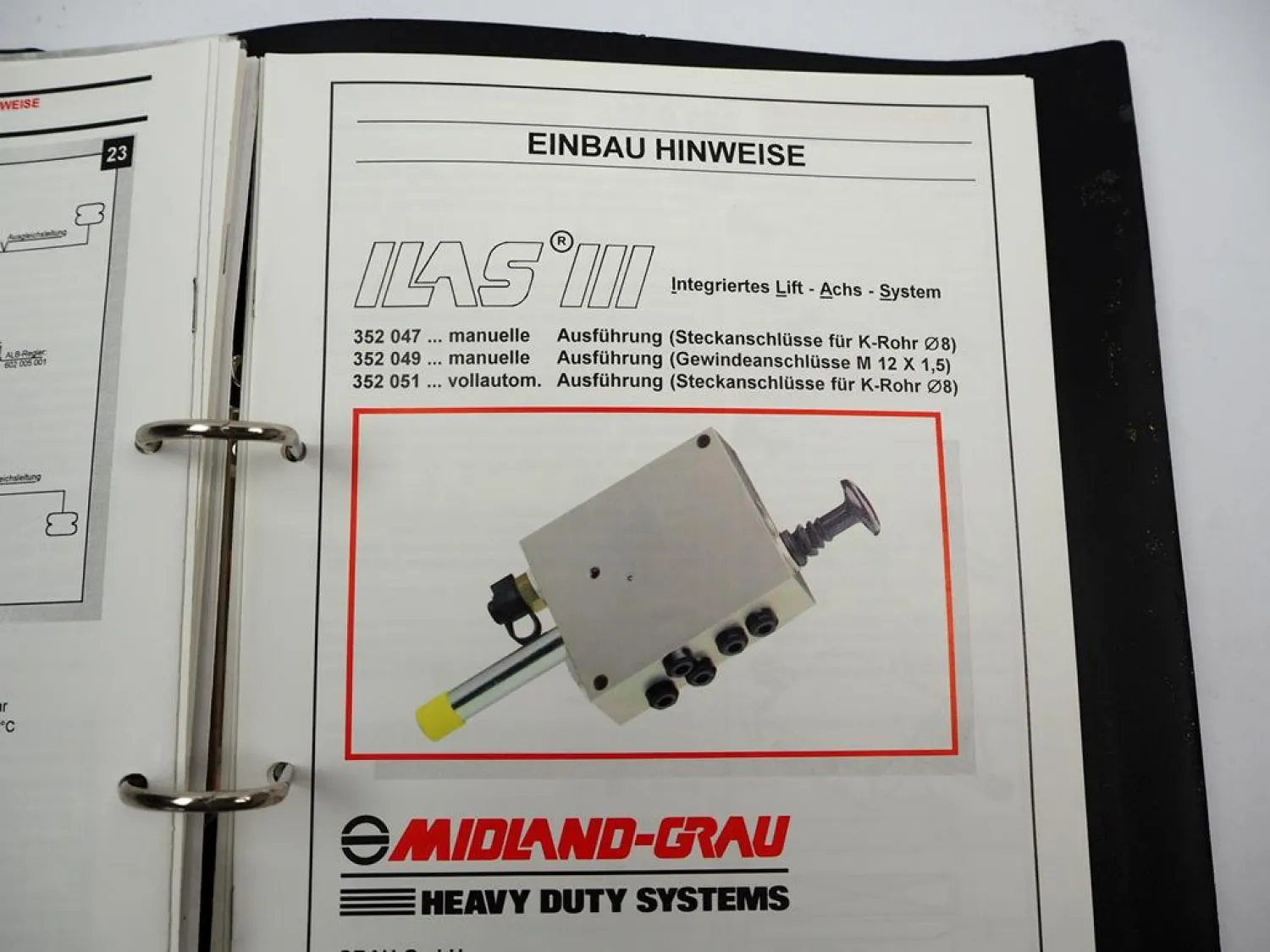 Midland Grau Druckluft Bremsentechnik in KFZ Schulungsunterlagen Einbau 1998