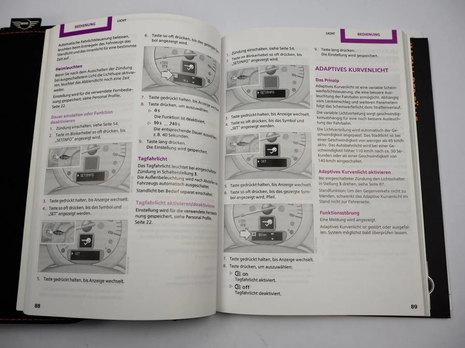 Mini One Cooper Coupe Roadster Cabrio Betriebsanleitung Bedienungsanleitung 2012