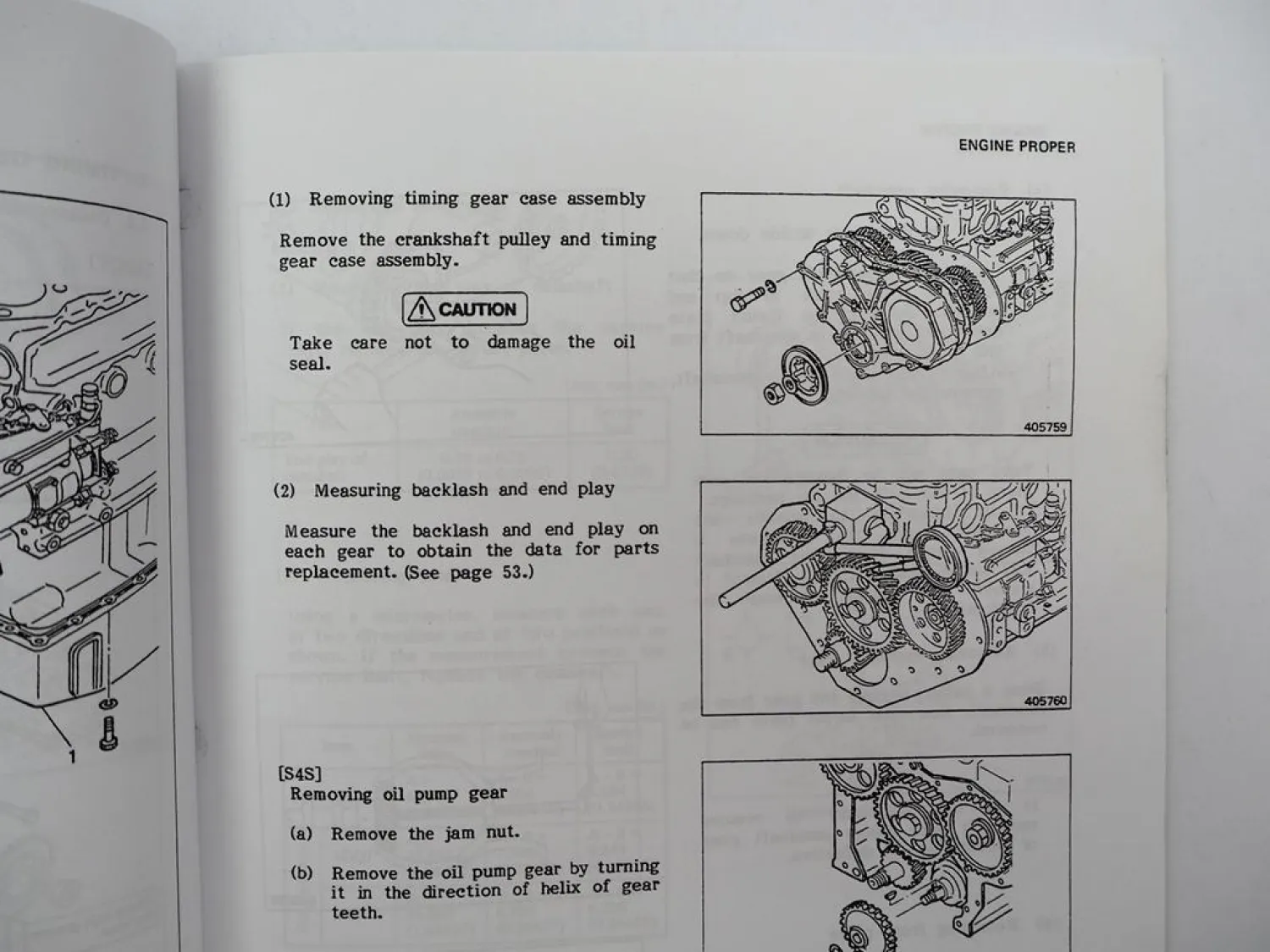 Mitsubishi 4DQ7 S4S Diesel Engine for FD 10 - 35 Forklift Service Manual 1991