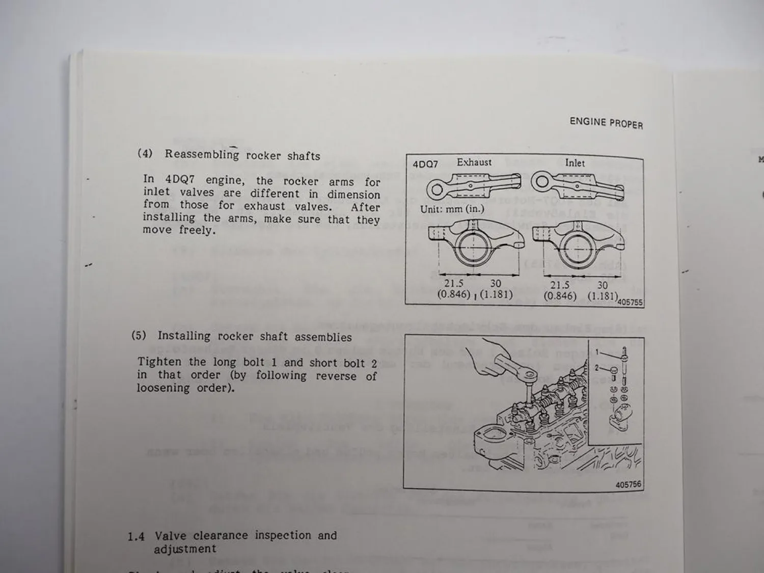 Mitsubishi 4DQ7 S4S Diesel Motor für FD 10 - 35 Stapler Werkstatthandbuch 1991