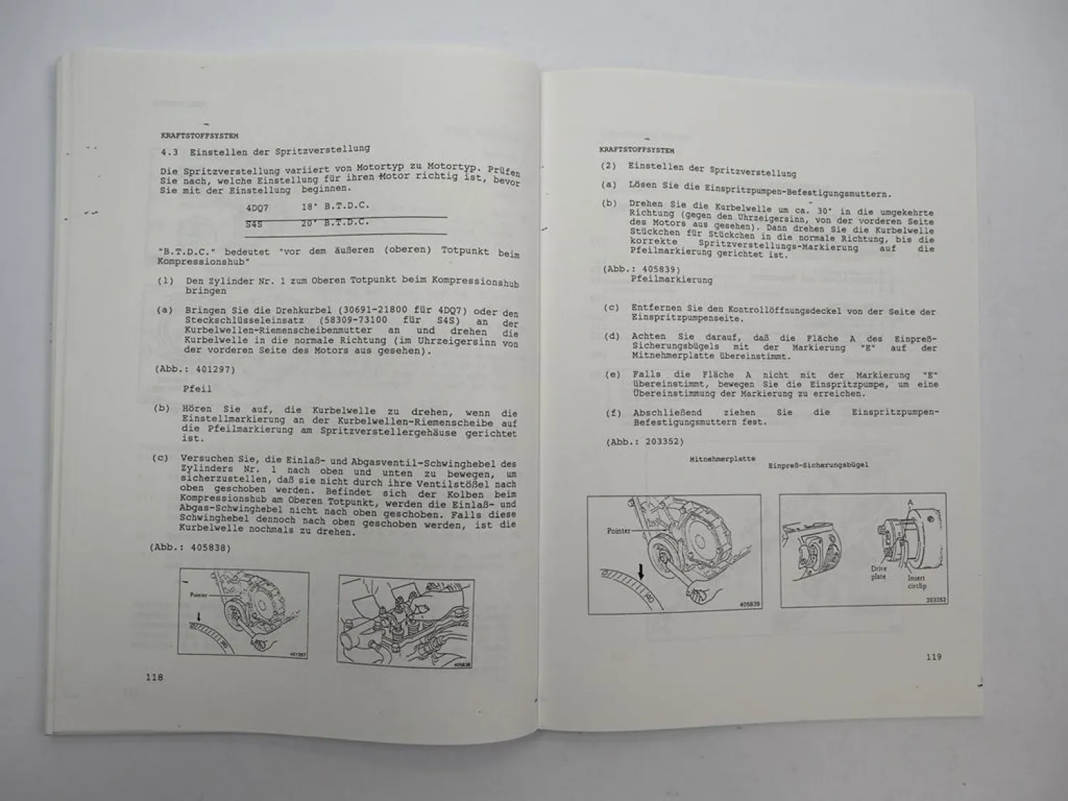 Mitsubishi 4DQ7 S4S Diesel Motor für FD 10 - 35 Stapler Werkstatthandbuch 1991