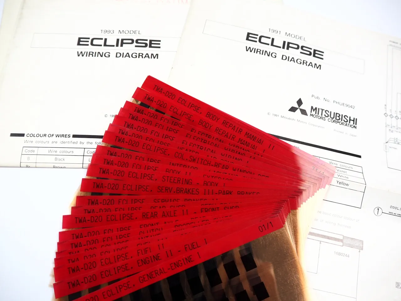 Mitsubishi Eclipse D20 Work Shop Manual and Wiring Diagram Model 1991