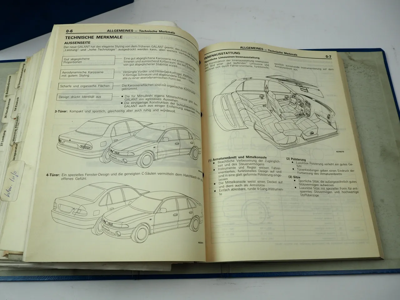 Mitsubishi Galant E50 1993 - 1996 Werkstatthandbuch Reparaturanleitung Schaltplan