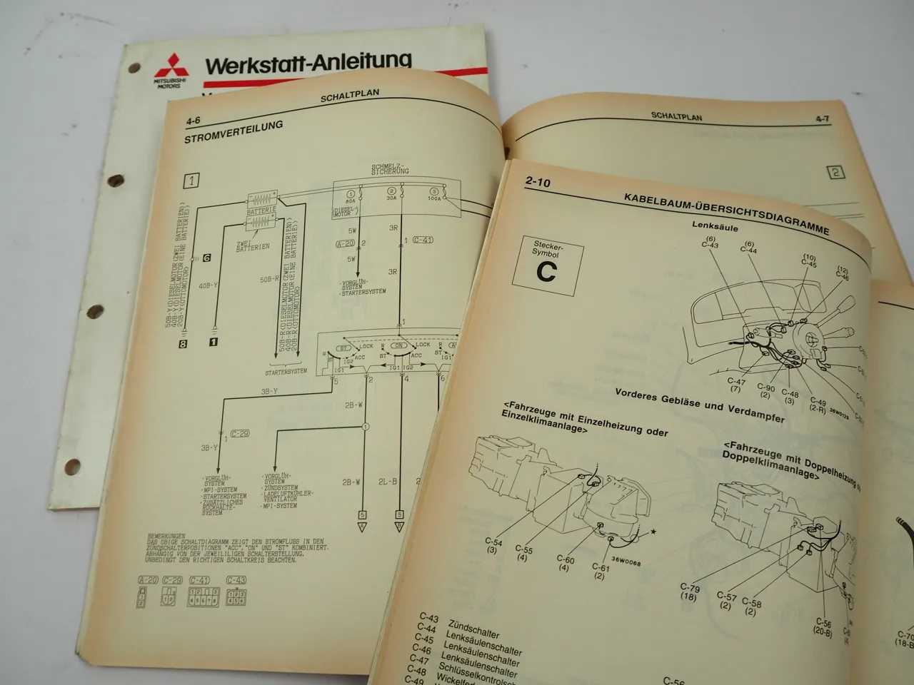 Mitsubishi L400 Elektrik Schaltpläne PA PB PD 1996 - 1999 Schaltplan Verdrahtung