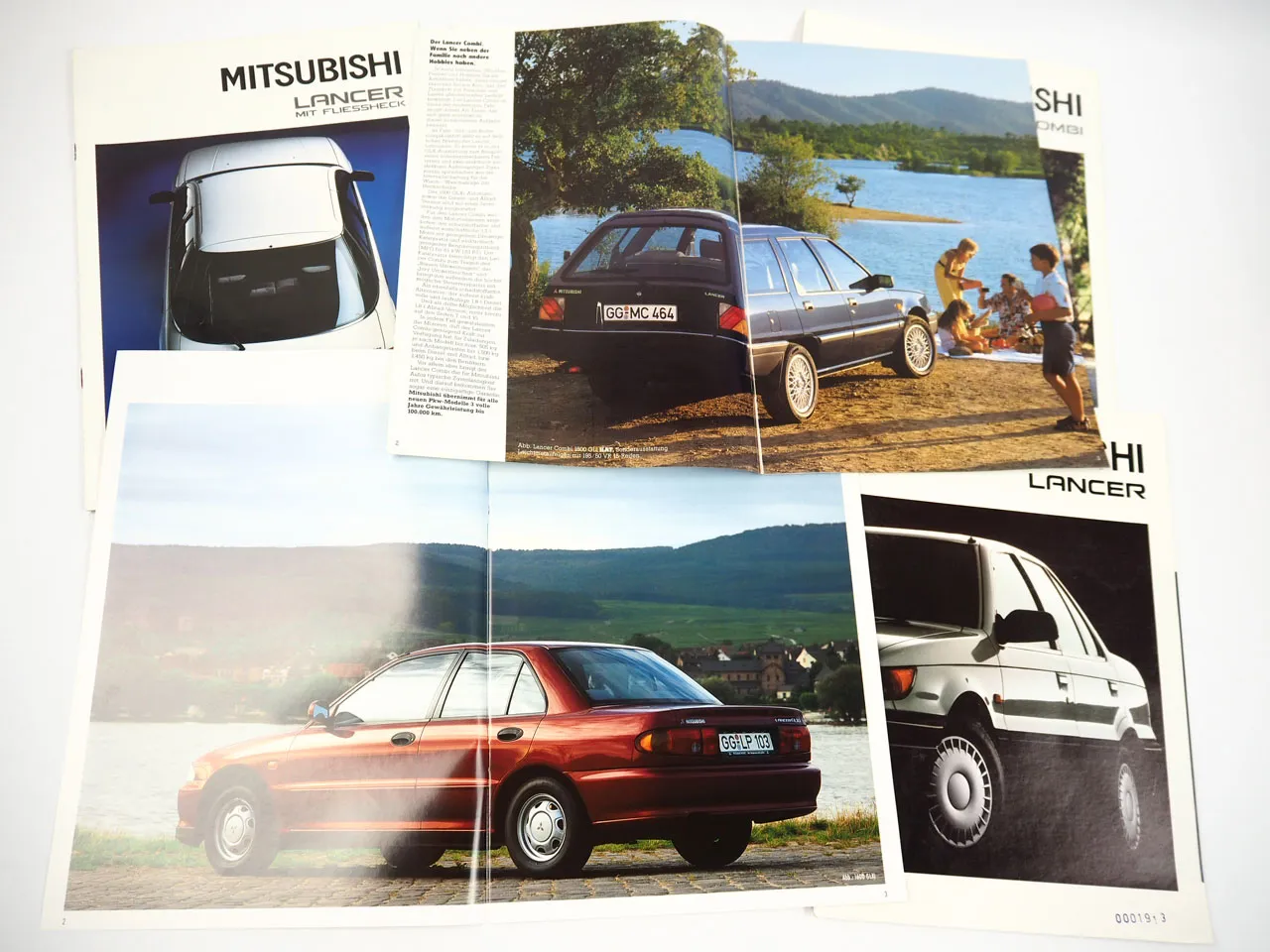 Mitsubishi Lancer Limousine Fliessheck Kombi 6x Prospekt 1989/93