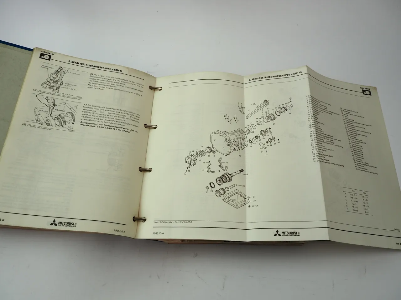 Mitsubishi Motor & Getriebe Werkstatthandbuch 1981 -1986 Reparaturanleitung
