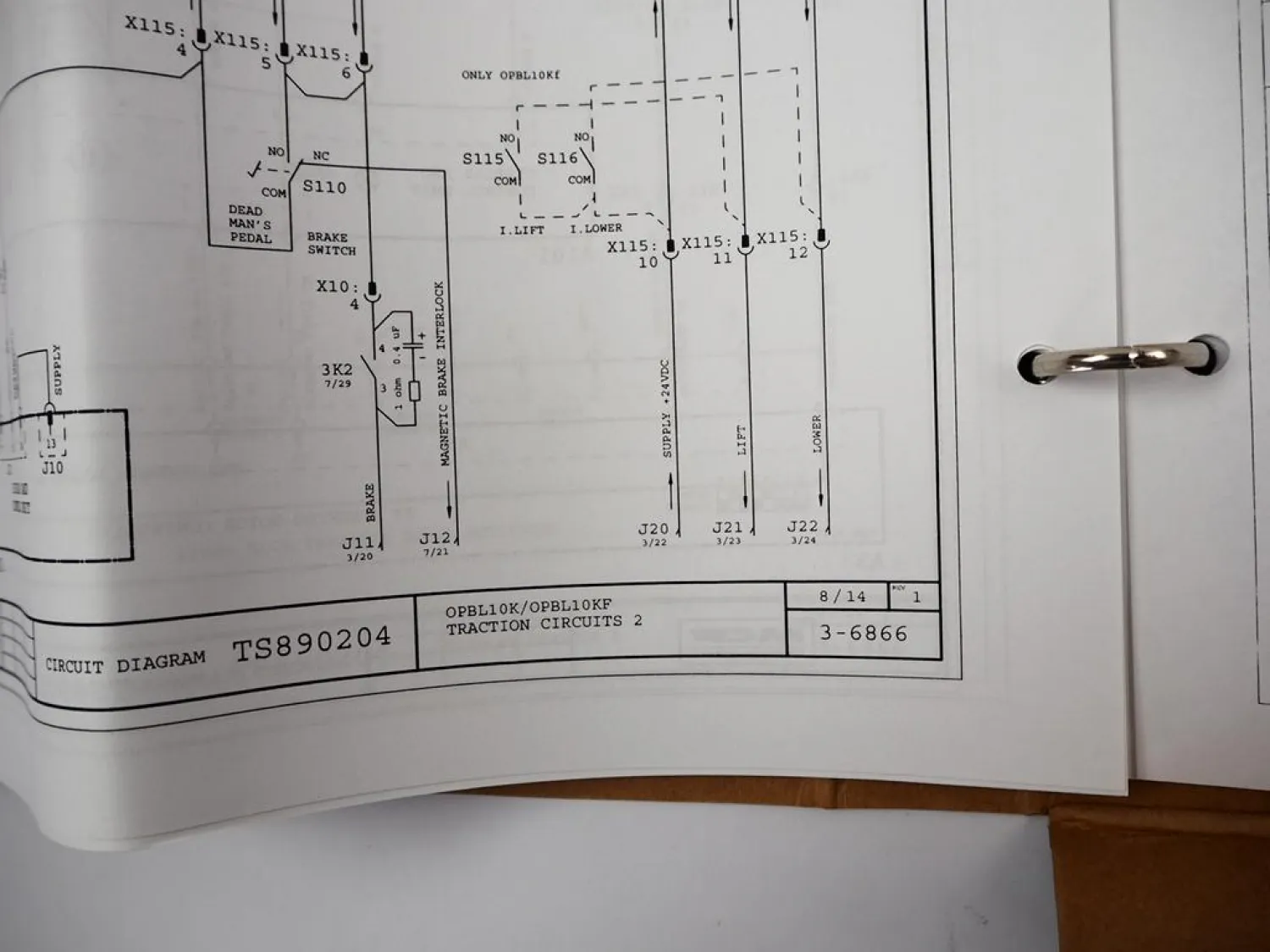 Mitsubishi OPBL10 KF Stapler Betriebsanleitung Ersatzteilkatalog Schaltplan 2005