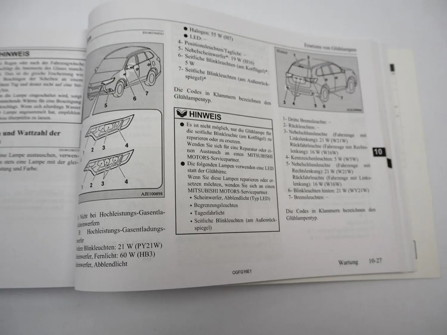 Mitsubishi Outlander 3 GF0 Betriebsanleitung Bedienung 2015 Bordbuch Deutsch