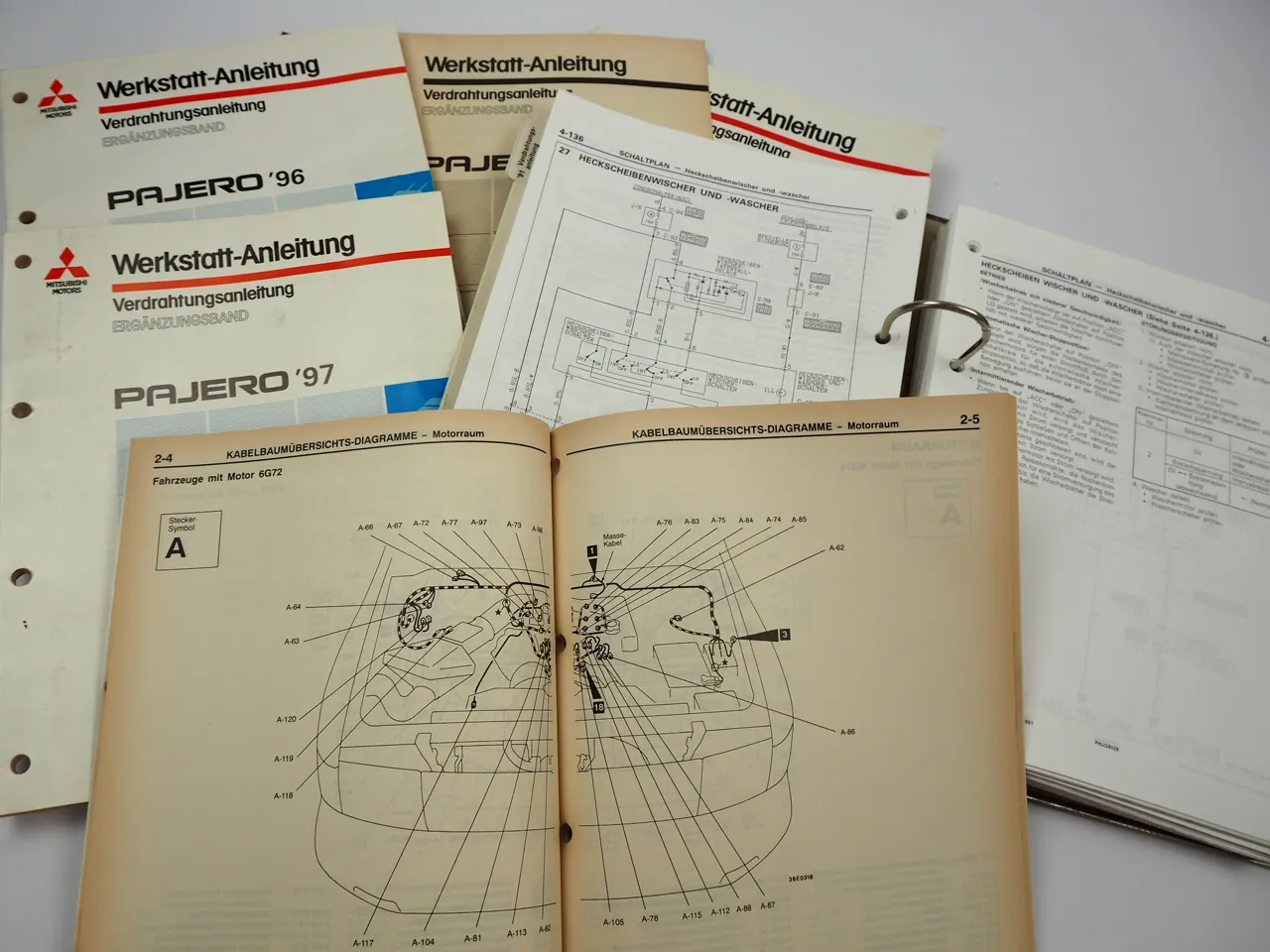 Mitsubishi Pajero V20 V40 1991 - 1999 Schaltpläne Elektrik Verdrahtungsanleitung