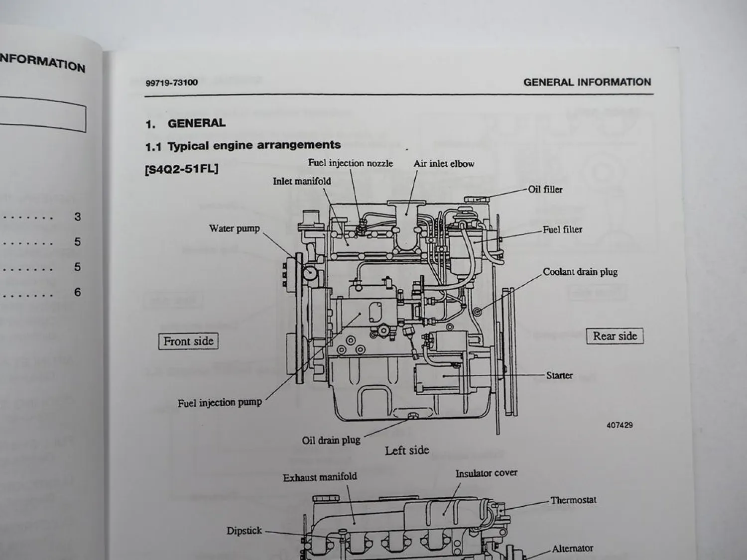 Mitsubishi S4Q2 Diesel Engine for FD 10 14 15 18 Forklift Service Manual 1995