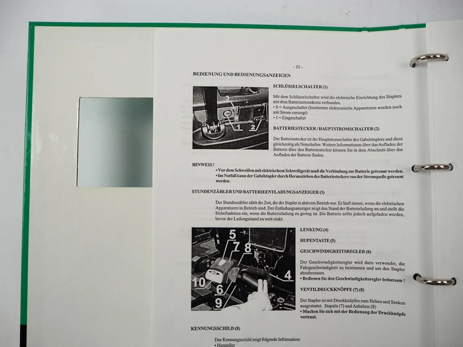 Mitsubishi SBP12K Hubstapler Betriebsanleitung Ersatzteilkatalog Schaltplan 04
