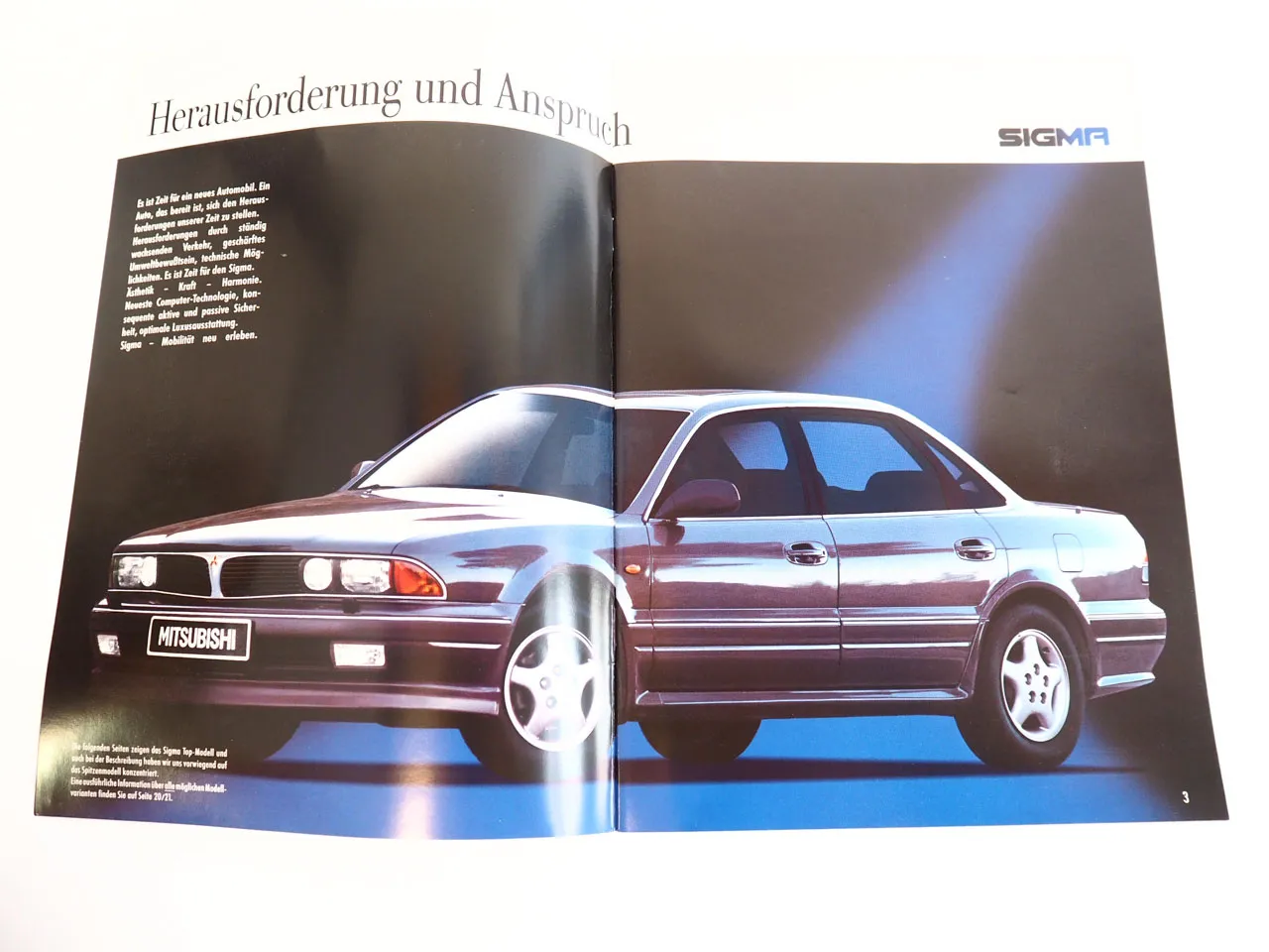 Mitsubishi SigmaTechnische Daten Ausstattung Prospekt 1991