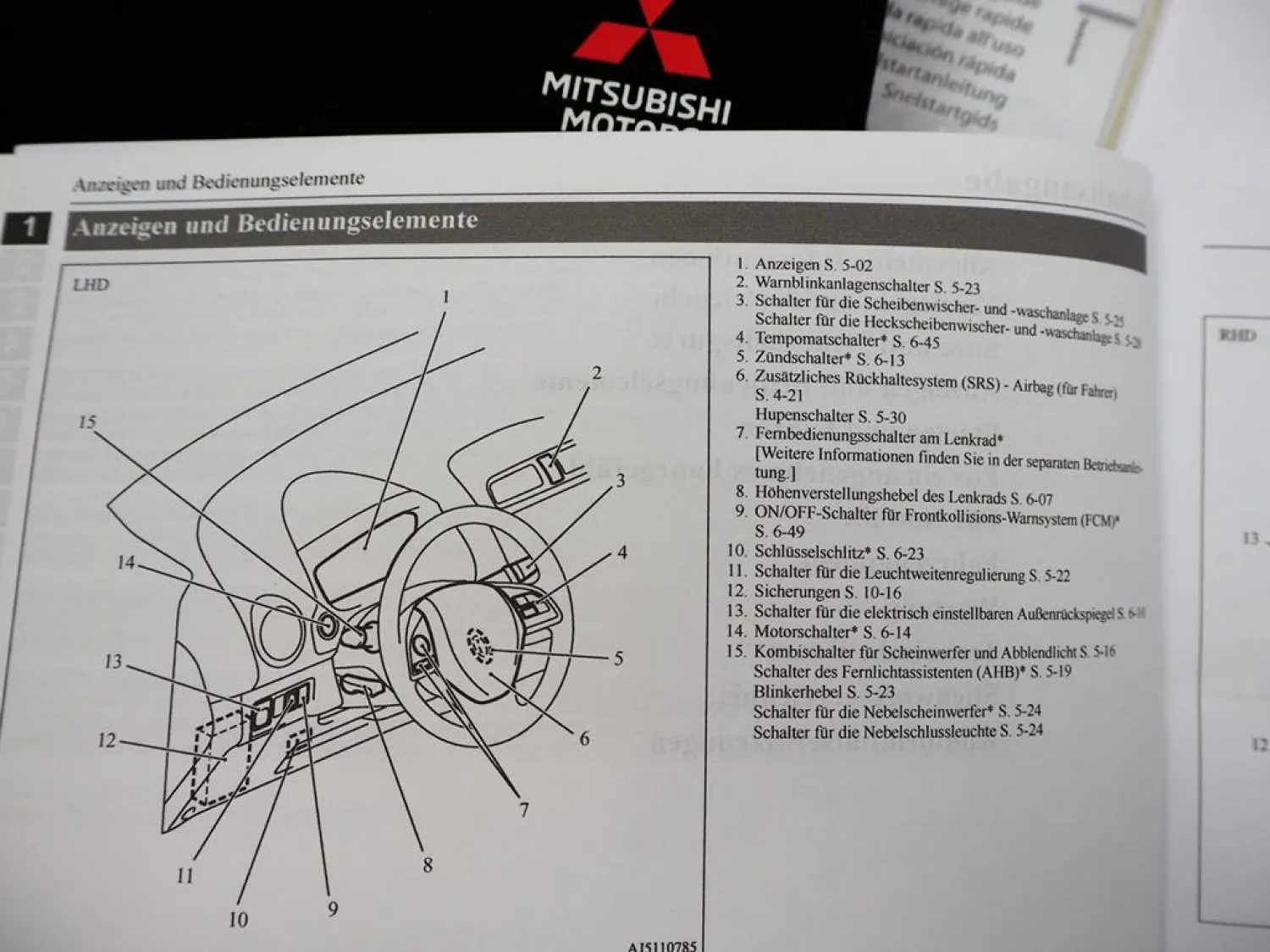 Mitsubishi Space Star Betriebsanleitung Bedienung 2023 Bordmappe Deutsch