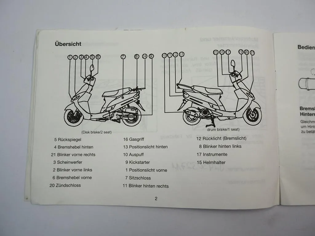 MKS Eco Bike BT50QT9 Motorroller Betriebsanleitung 2004