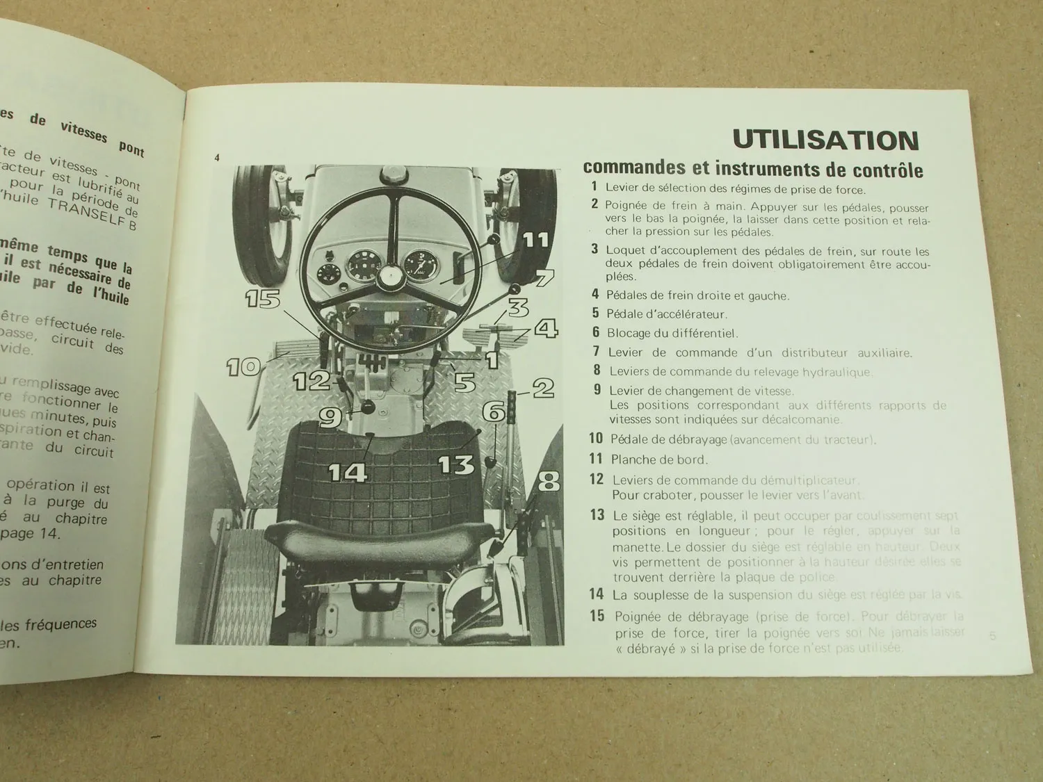 Mode demploi Fonctionnement Maintenance Tracteur Renault R461 annees 70