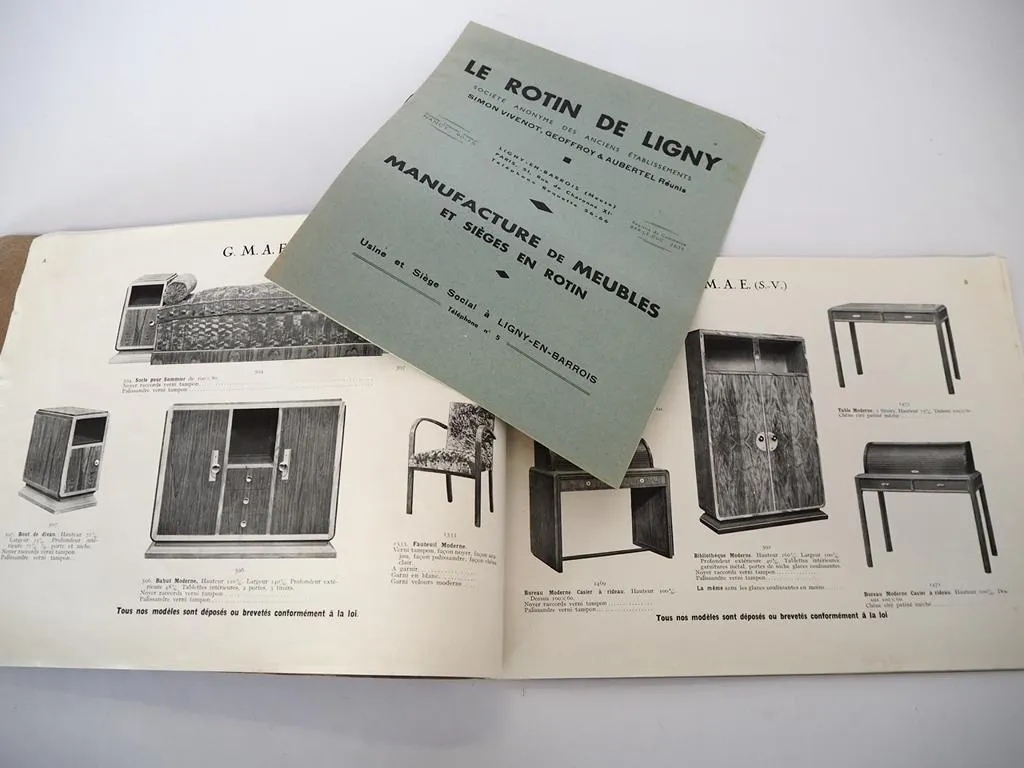 Möbel Katalog ca 1920 Jugendstil Art Deco Ligny Paris Manufacture d Ameublements