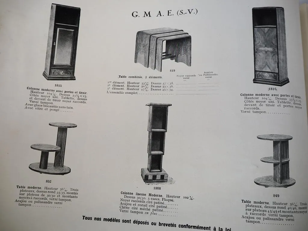 Möbel Katalog ca 1920 Jugendstil Art Deco Ligny Paris Manufacture d Ameublements
