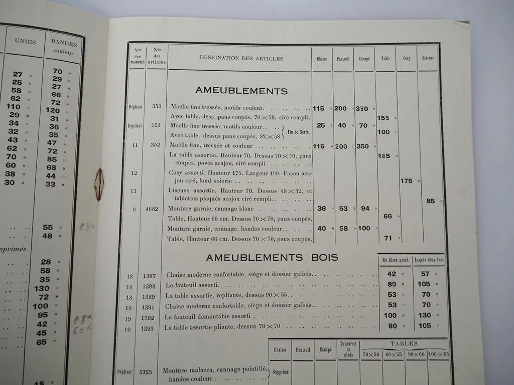 Möbel Katalog ca 1920 Jugendstil Art Deco Ligny Paris Manufacture d Ameublements