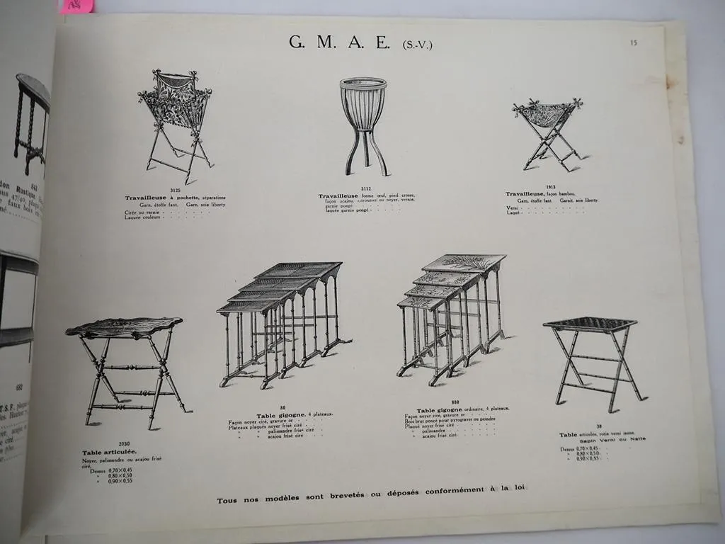 Möbel Katalog ca 1920 Jugendstil Art Deco Ligny Paris Manufacture d Ameublements