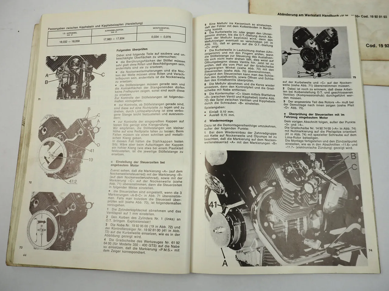 Moto Guzzi V35 V50 II Imola Werkstatthandbuch Reparaturanleitung 1979