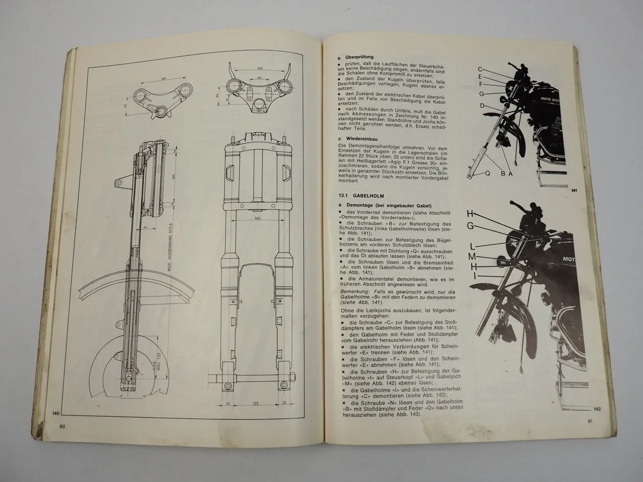 Moto Guzzi V35 V50 Werkstatthandbuch Reparaturanleitung 1979