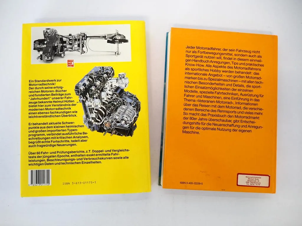 Hütten Motorrad Technik + Mein Sport Motorradfahren von H. J. Schneider 1988/84