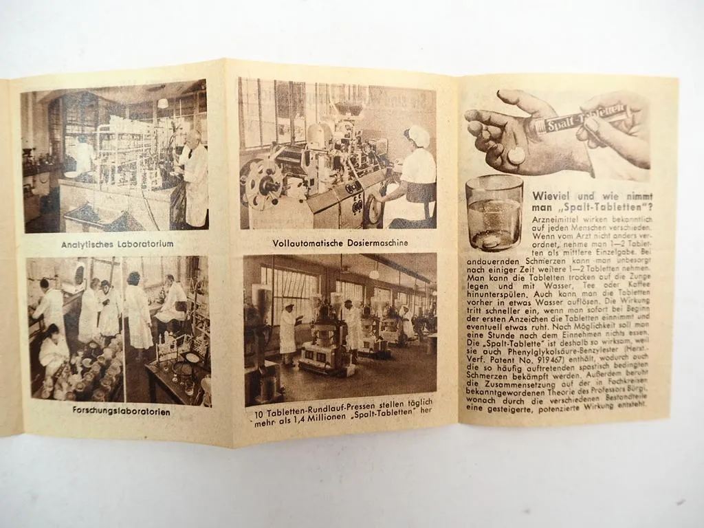Much AG Bad Soden Taunus Spalt Tablette Prospekt Werbung ca. 1950er Jahre