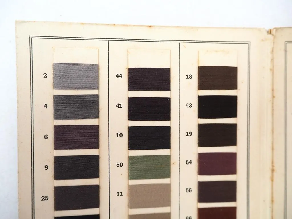 Musterkarte Farbenkarte Hugo Hopfe Nähseide Fabrik Berlin ca. 1910/20er Jahre