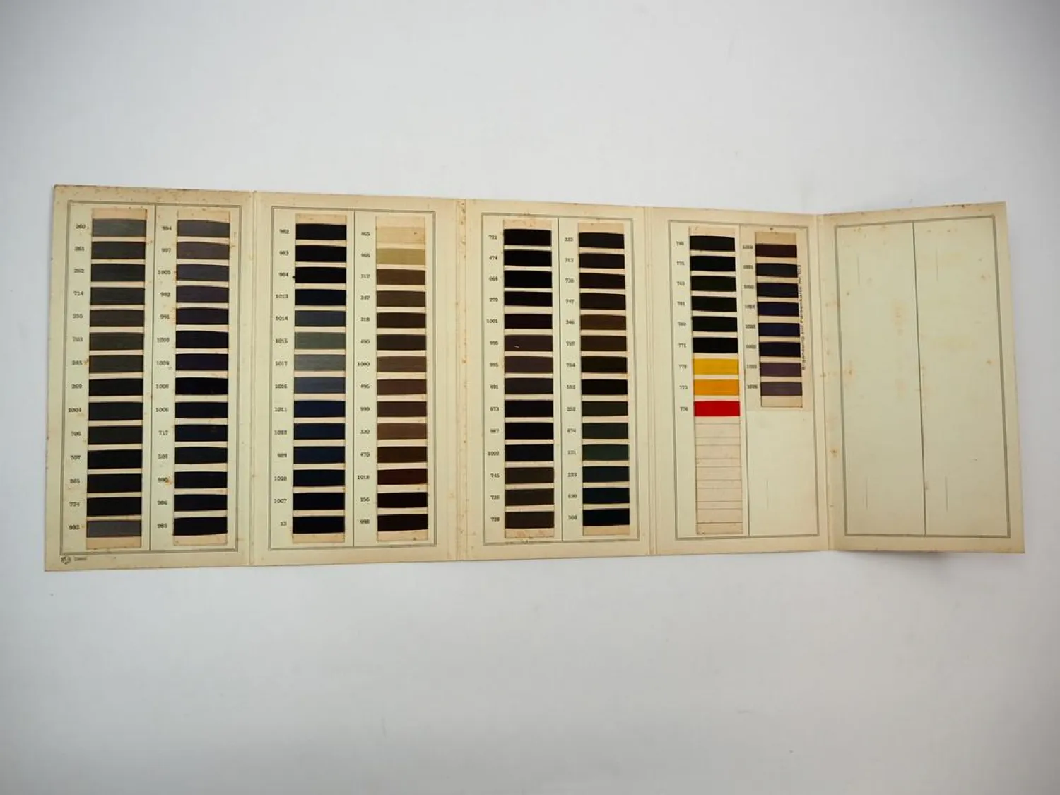 Musterkarte Farbenkarte Nähseide Eduard Kupfer Ansbach Bayern