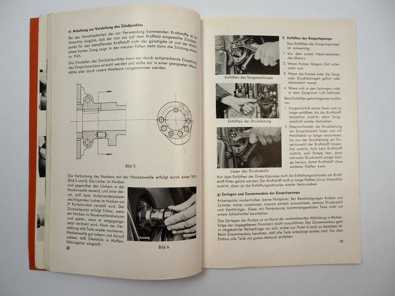 MWM AKD 12 Dieselmotor Betriebsanleitung Bedienung Ersatzteilliste 1954