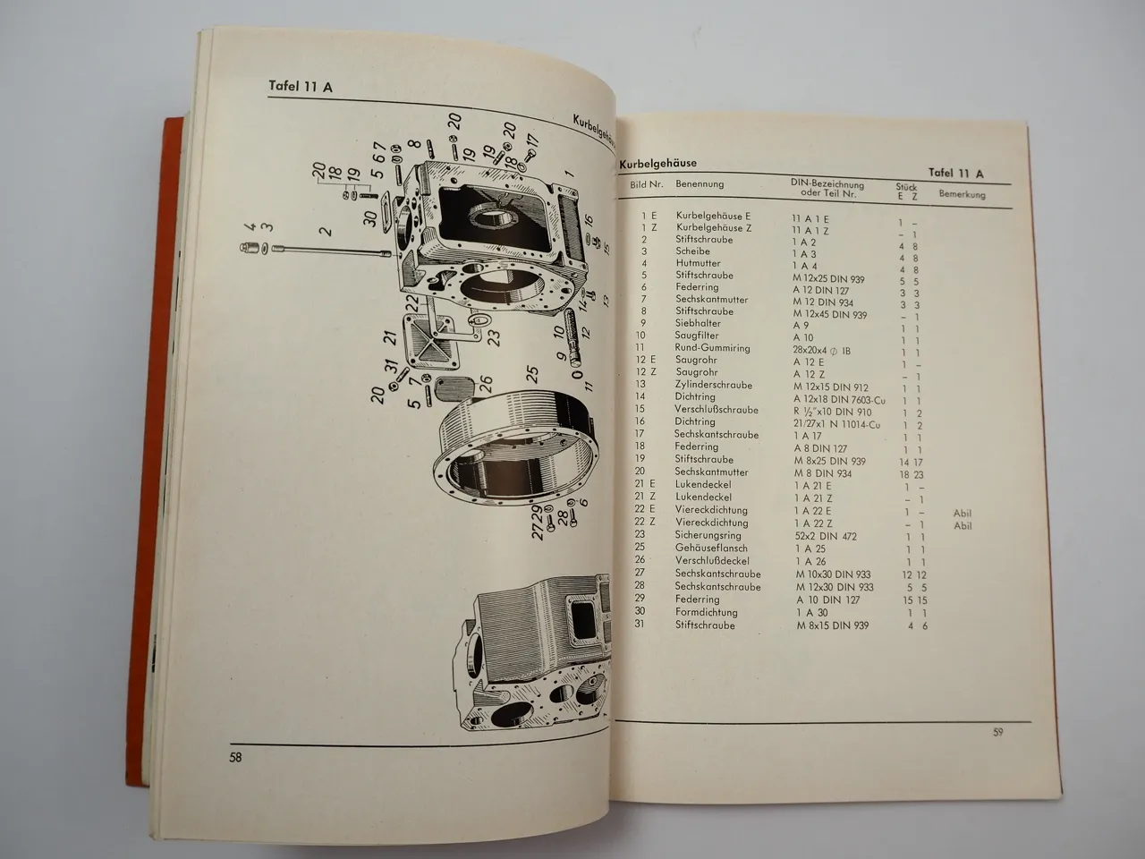 MWM AKD 12 Dieselmotor Betriebsanleitung Bedienung Ersatzteilliste 1954