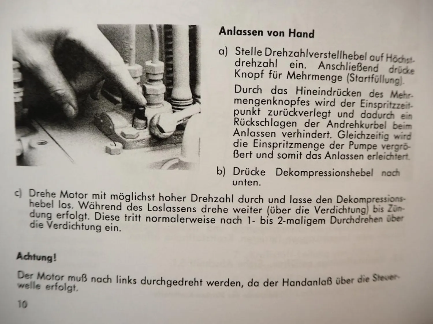 MWM D 301-2 Dieselmotor Betriebsanleitung Bedienung & Wartung