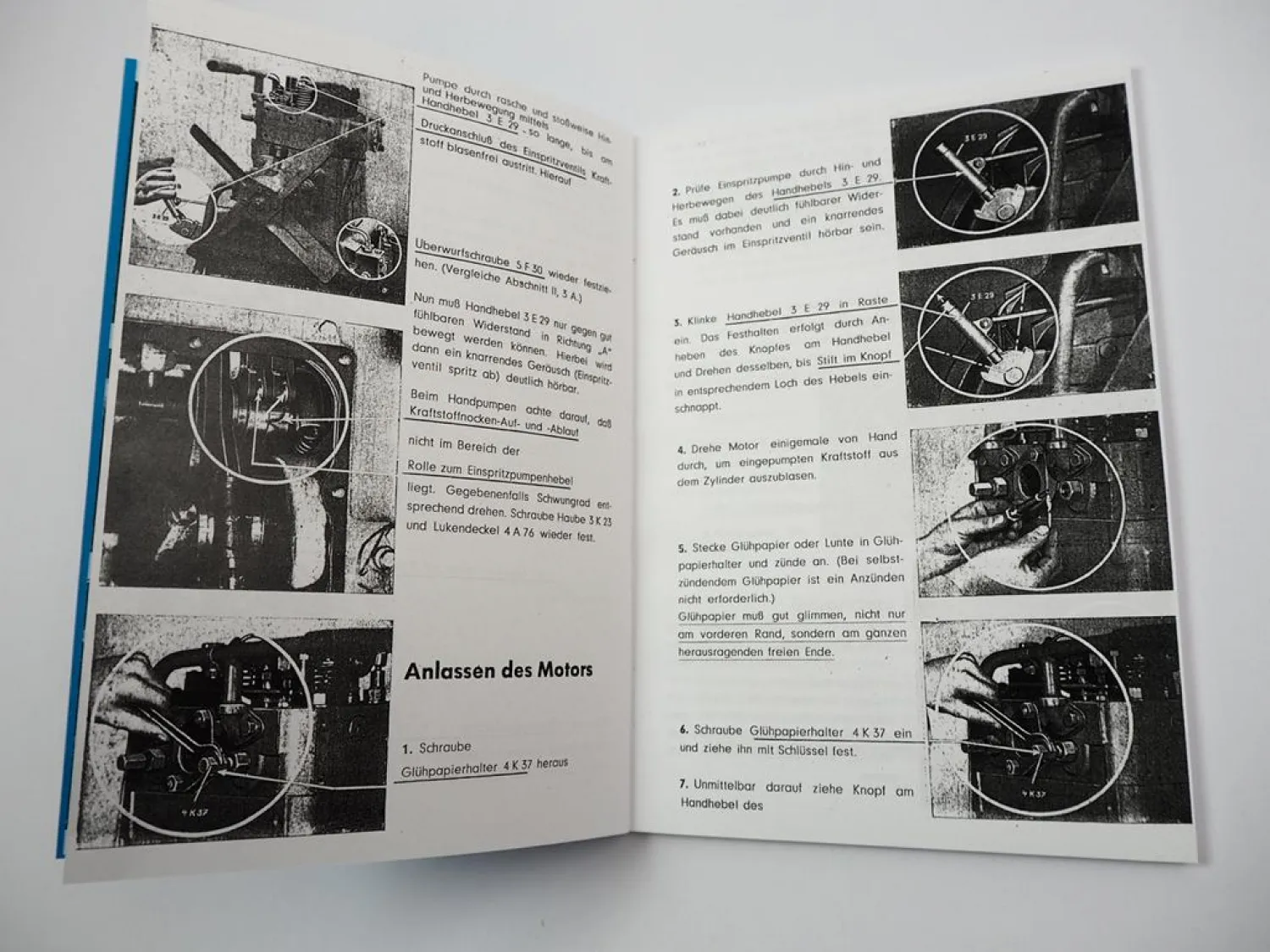 MWM KD 415 KDW 415 E Z D Motor Betriebsanleitung Ersatzteilliste Instandhaltung