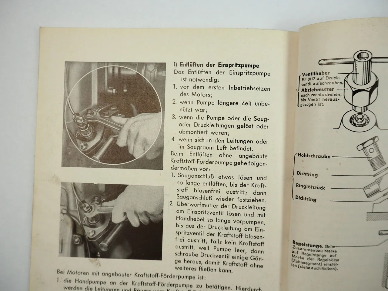 MWM KD12 E Z Dieselmotor Betriebsanleitung Ersatzteiliste 1957