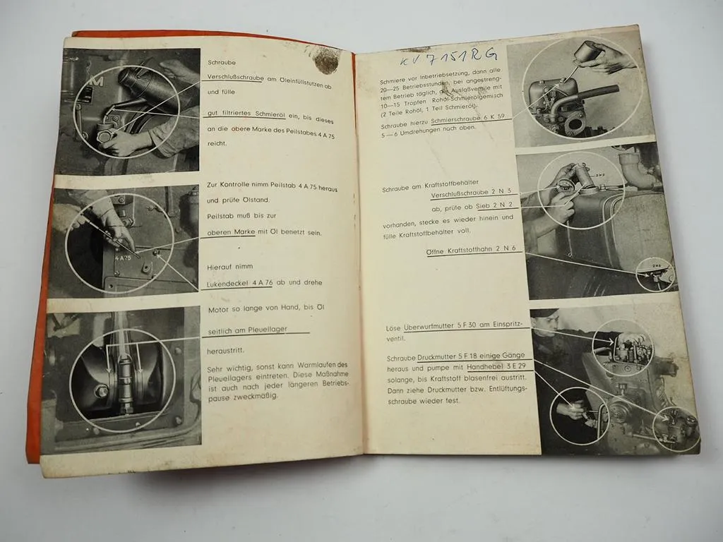 MWM KDW 415 E Z D Bedienungsanleitung Ersatzteilliste 1951 Fendt Dieselross