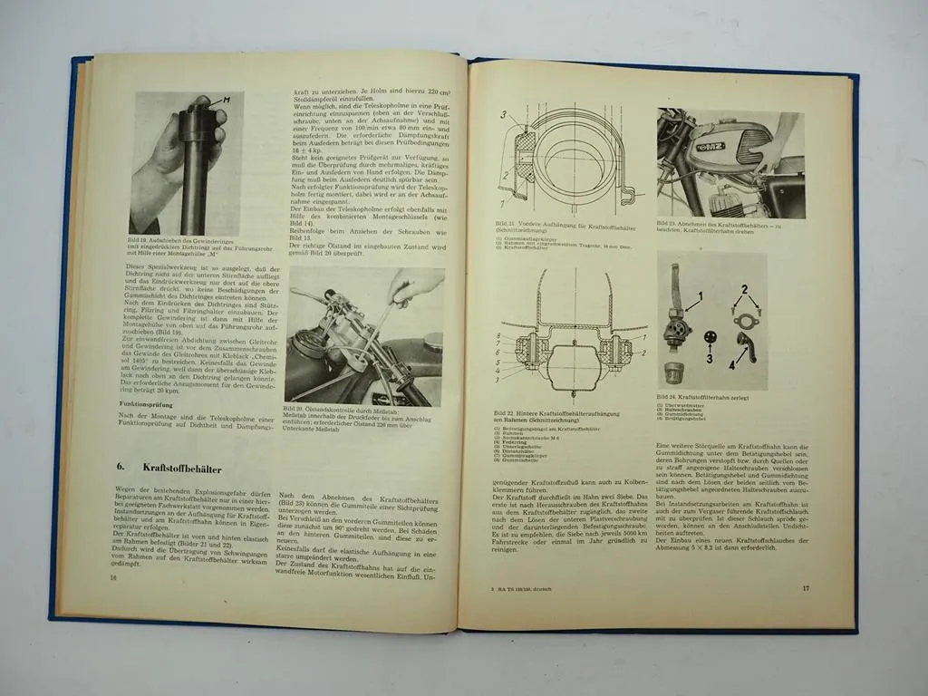 MZ TS125 TS150 Ergänzung zur Reparaturanleitung ES125/1 ES150/1 von 1973