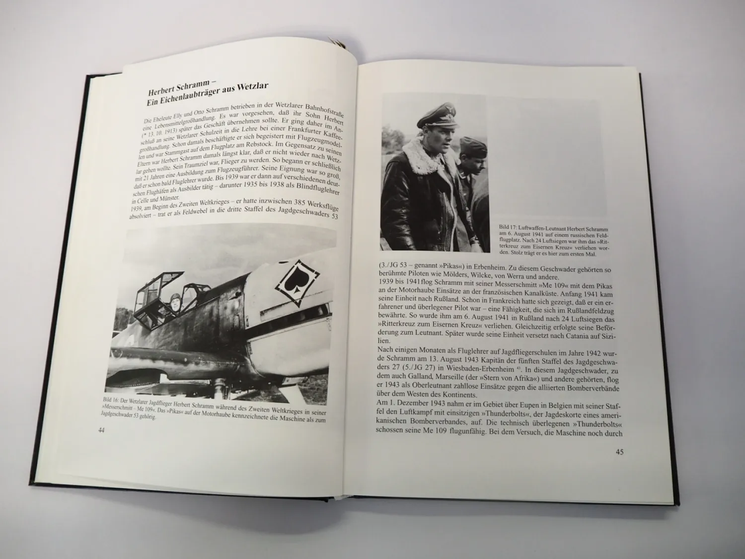 Nachlaß Ritterkreuzträger Flieger Herbert Schramm Jagdgeschwader 53 RK mit Eichenlaub