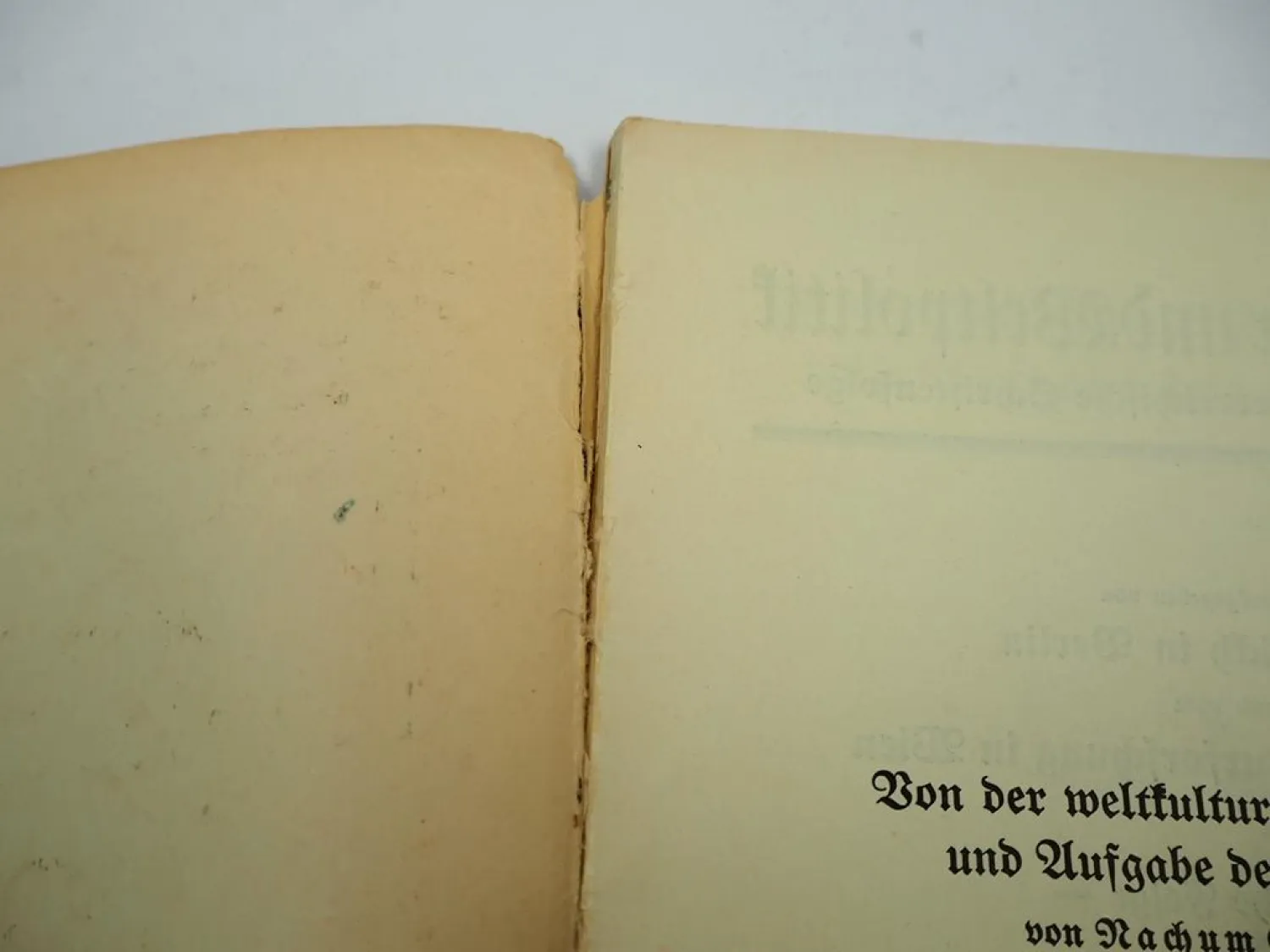 Nahum Nachum Goldmann Weltkulturelle Bedeutung und Aufgabe des Judentums 1916