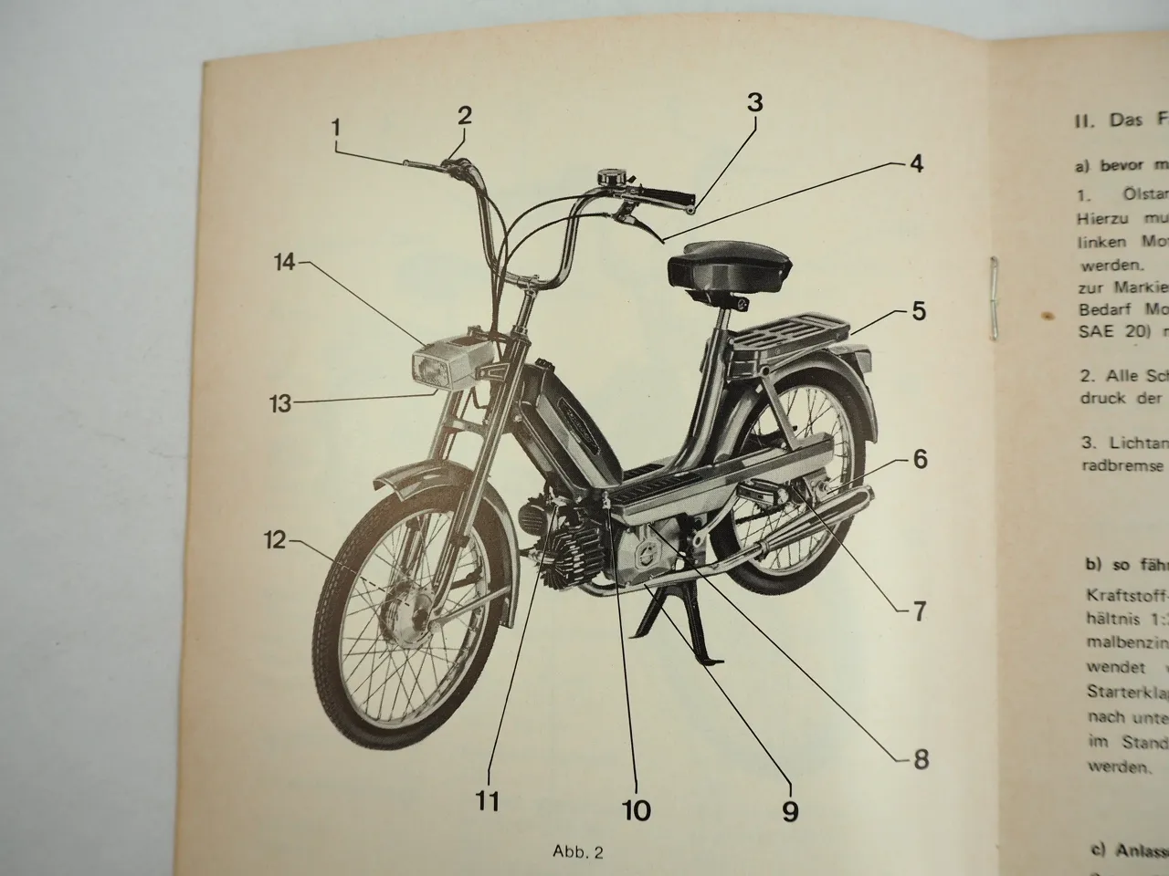 Neckermann Garelli Europed Standard Luxus 2000 Bedienungsanleitung 1972