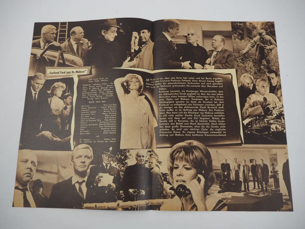 Neues Filmprogramm Nr. 3352 Klaus Kinski in Scotland Yard jagt Dr. Mabuse 1963