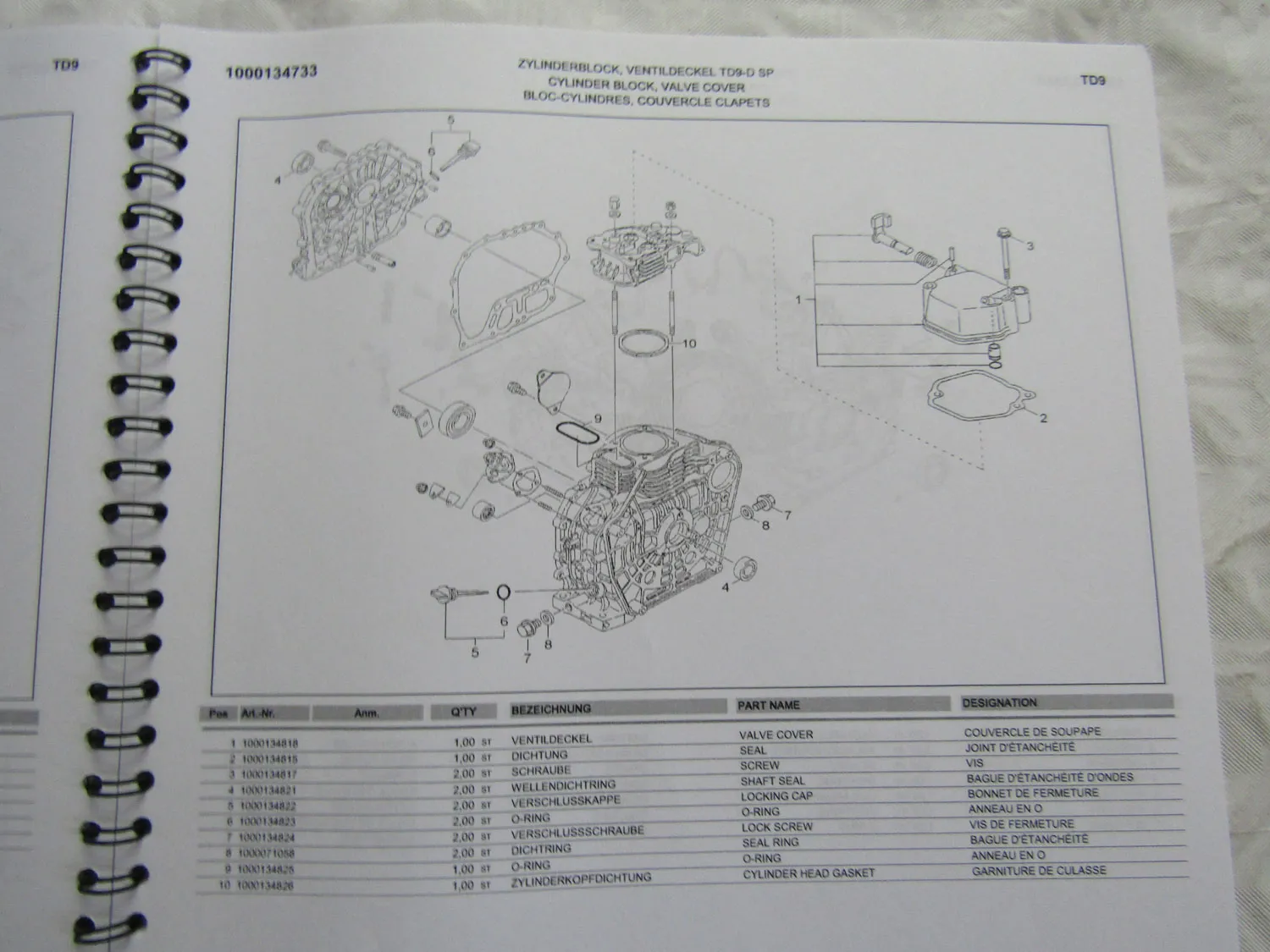 Neuson lifton TD9-P TD9-D Dumper Ersatzteilliste 2005 Bedienungsanleitung 2004