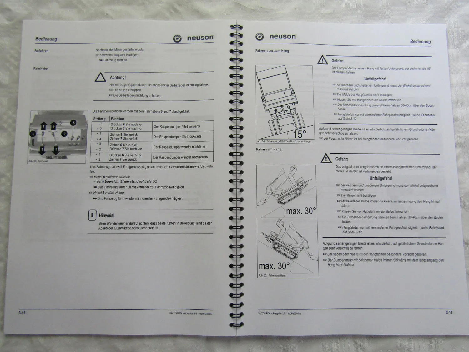 Neuson lifton TD9-P TD9-D Dumper Ersatzteilliste 2005 Bedienungsanleitung 2004