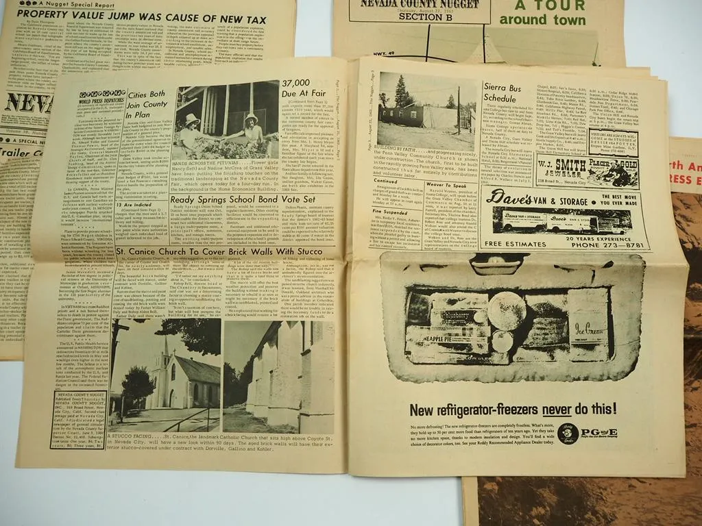 Nevada County Nugget 1963 newspaper Amerikanische Zeitung