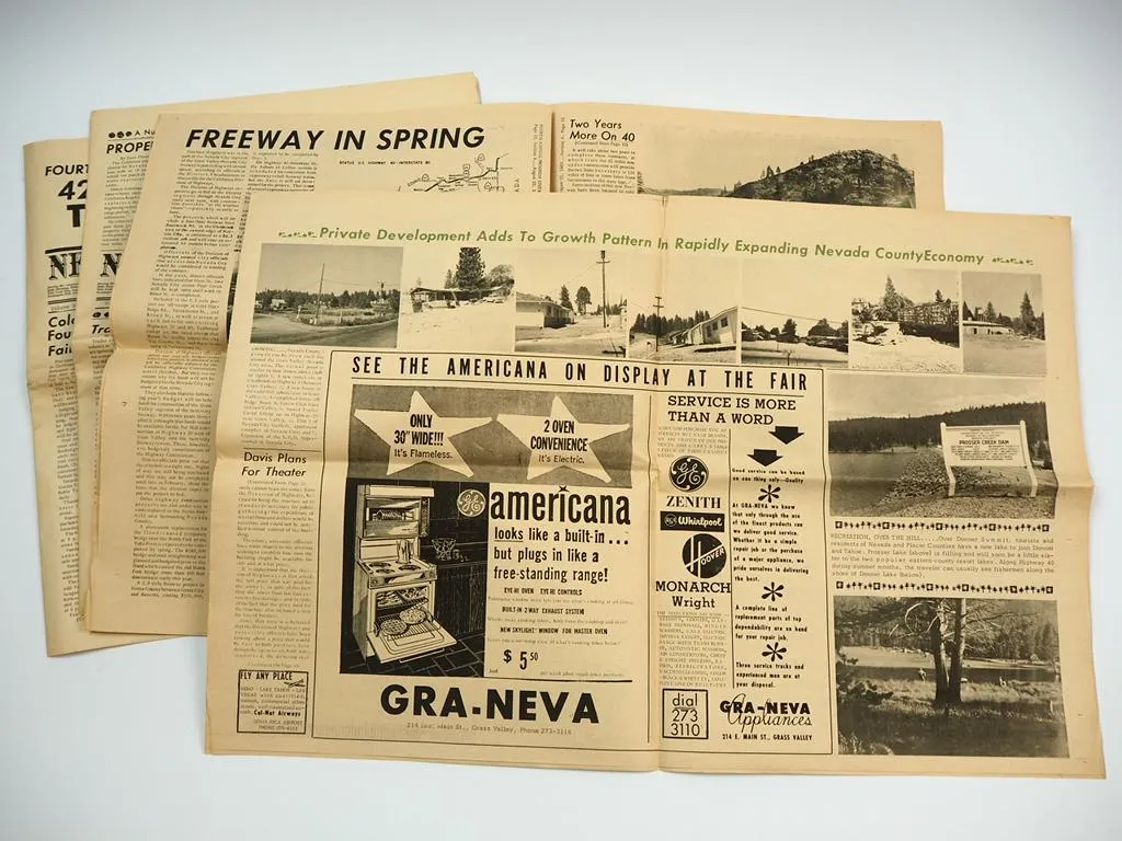 Nevada County Nugget 1963 newspaper Amerikanische Zeitung