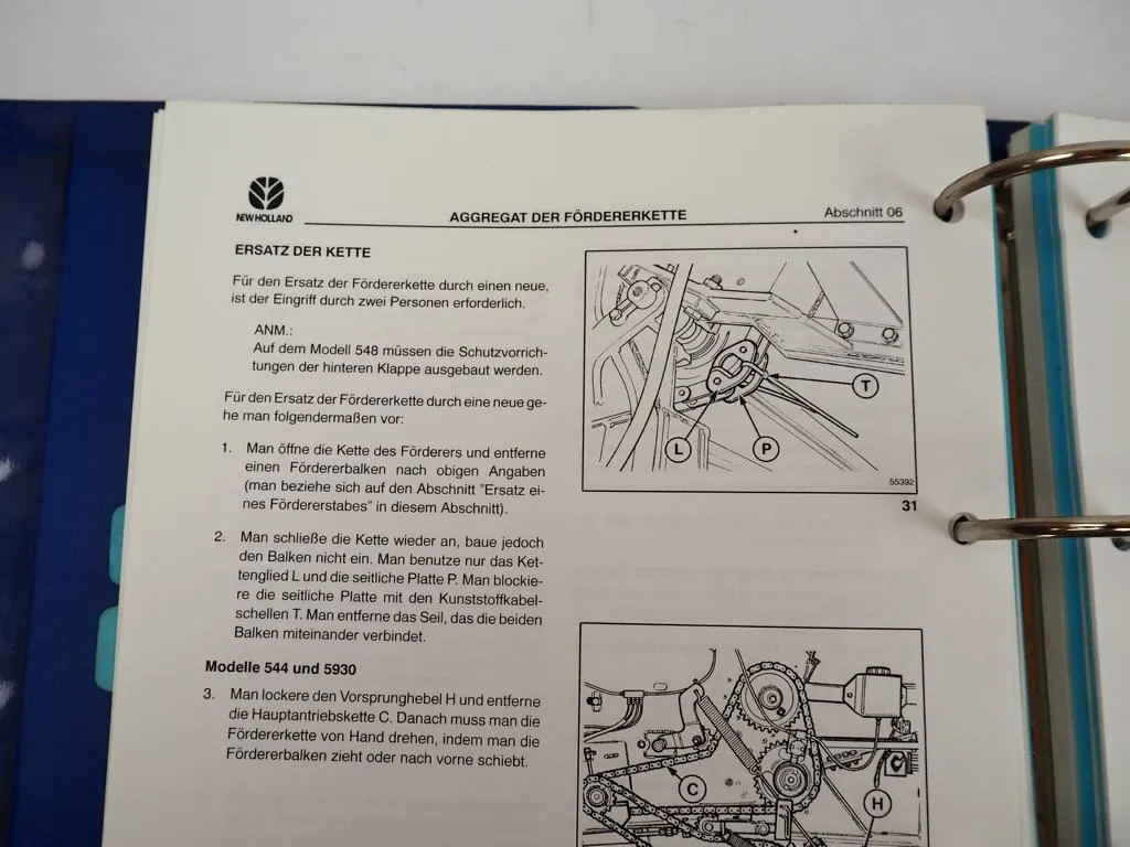 New Holland 544 548 5930 Rundballenpresse Werkstatthandbuch Reparatur 2001