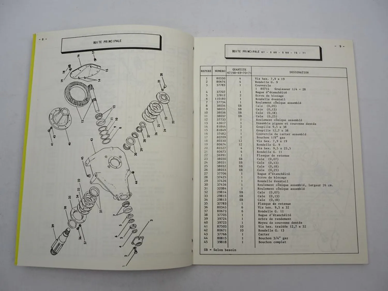 New Holland 67 68 69 70 71 Ramasseuses Presses Catalogue pieces de rechange 69
