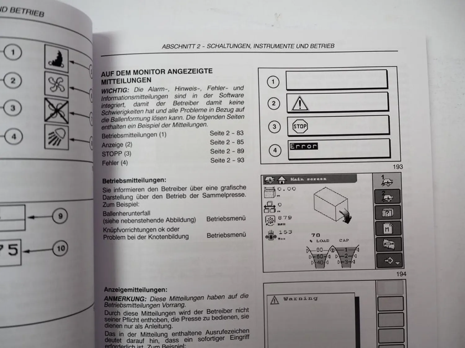New Holland BB 9050 9060 9070 9080 Ballenpresse Betriebsanleitung Bedienung 2008
