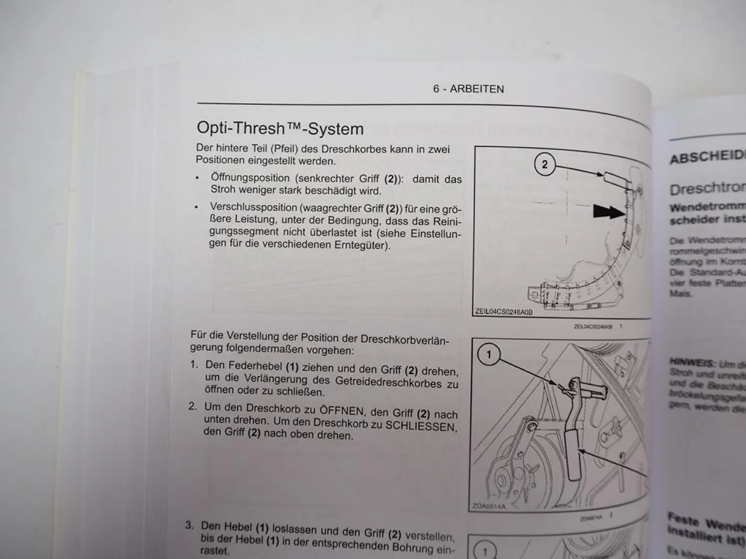 New Holland CX 5080 5090 6080 6090 Laterale Mähdrescher Betriebsanleitung 2011
