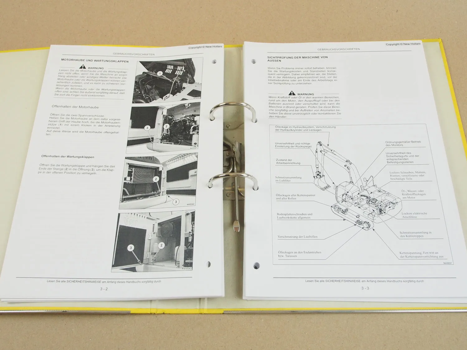 New Holland E215B D245B ROPS Tier 3 Raupenbagger Betriebsanleitung