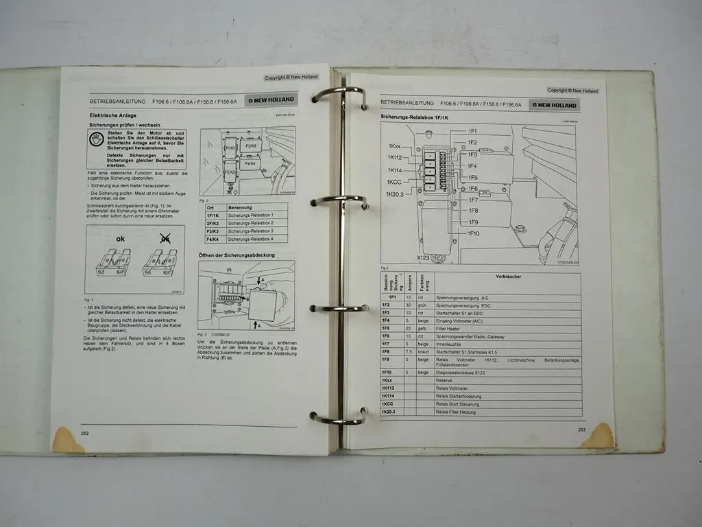 New Holland F 106.6 156.6 A Grader Betriebsanleitung Bedienungsanleitung ca.2000